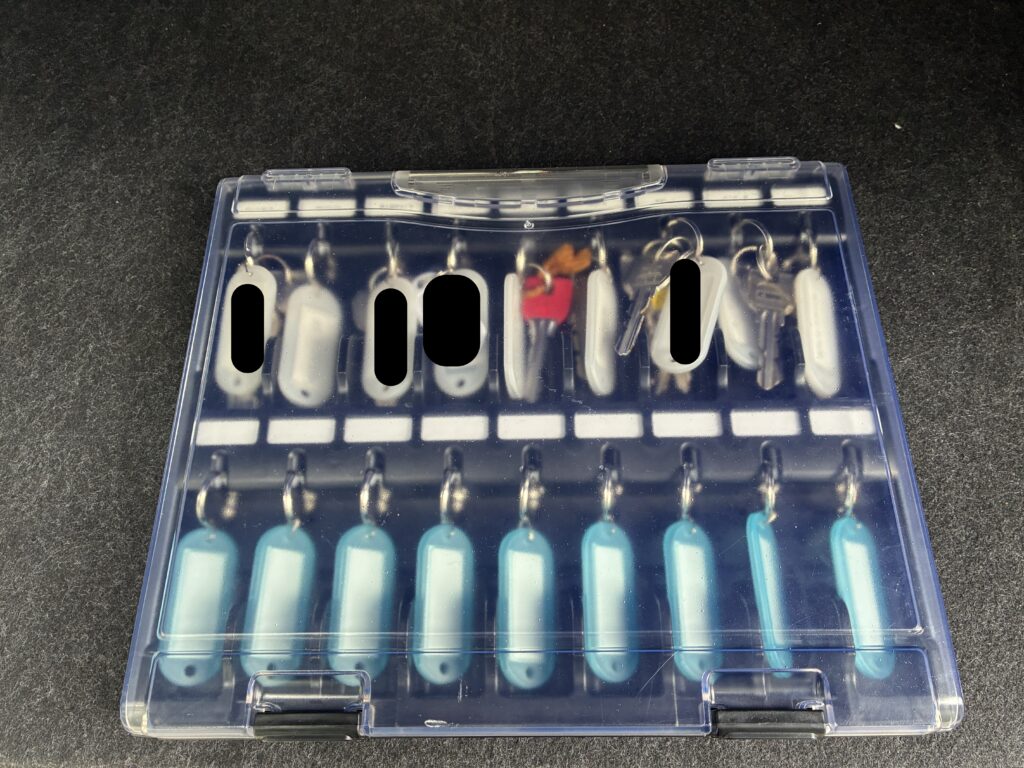キーファイルに鍵をいれている状態
