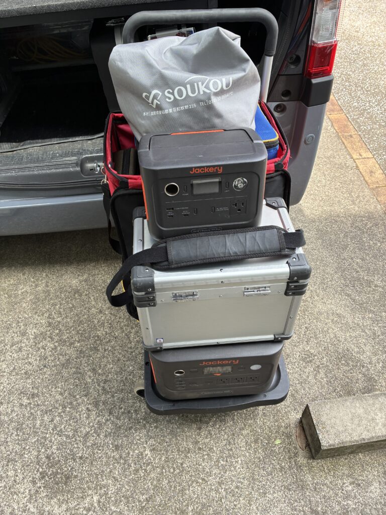 台車に荷物を積んだ状態(前)